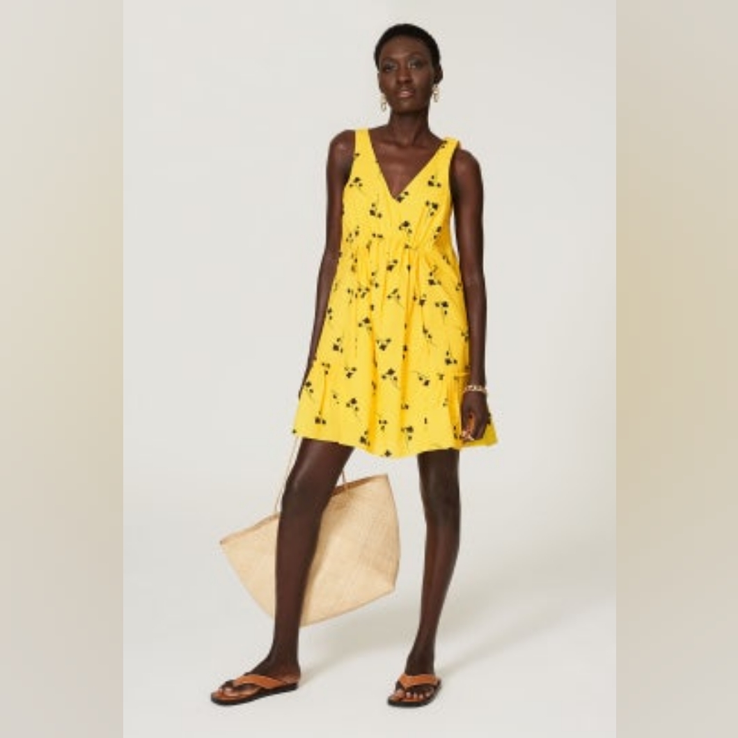Thakoon Collective Floral Ruffle Shift Dress, Size 6